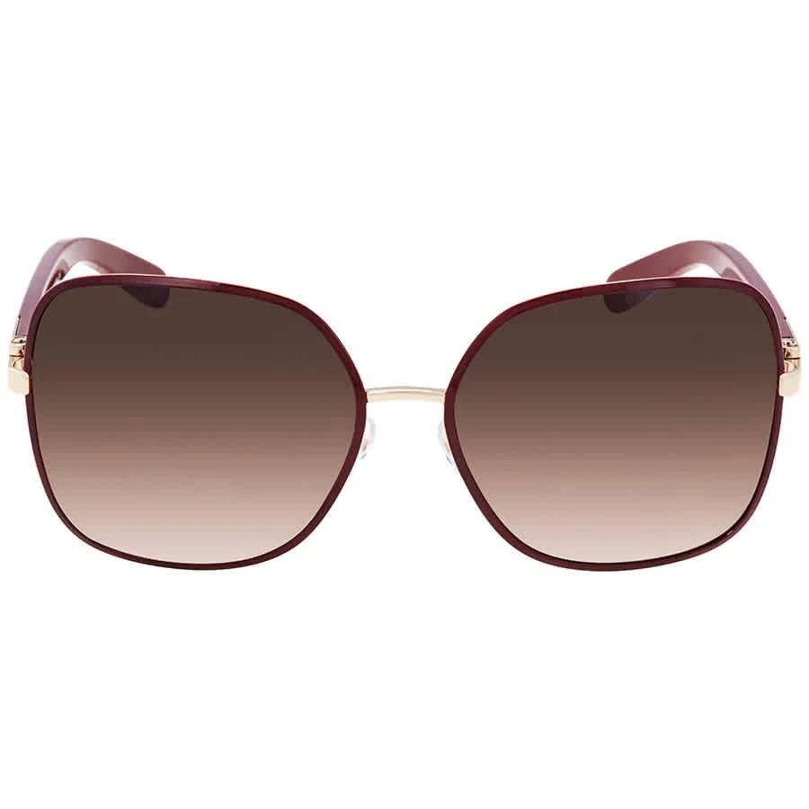商品Salvatore Ferragamo|Bordeaux Gradient Square Ladies Sunglasses SF150S 728 59,价格¥515,第1张图片