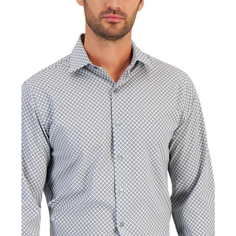 商品Alfani|Men's Slim Fit 4-Way Stretch Geo-Print Dress Shirt, Created for Macy's,价格¥184,第3张图片详细描述