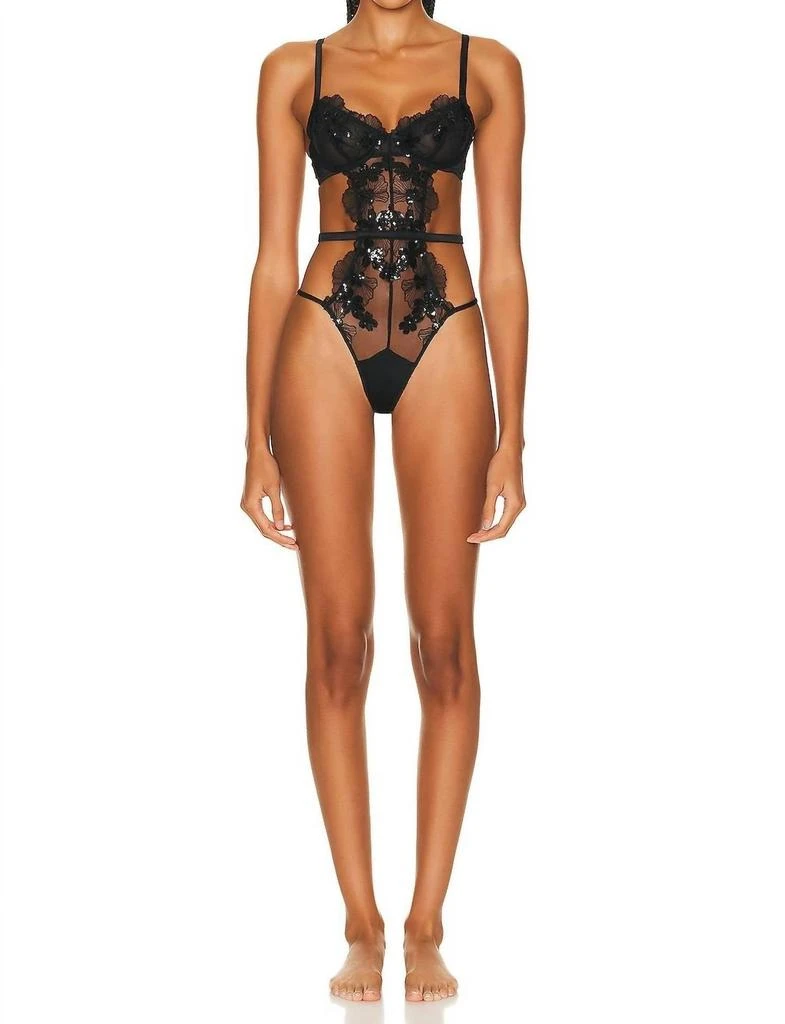 商品Fleur du Mal|Sequin Bodysuit In Black,价格¥1262,第1张图片