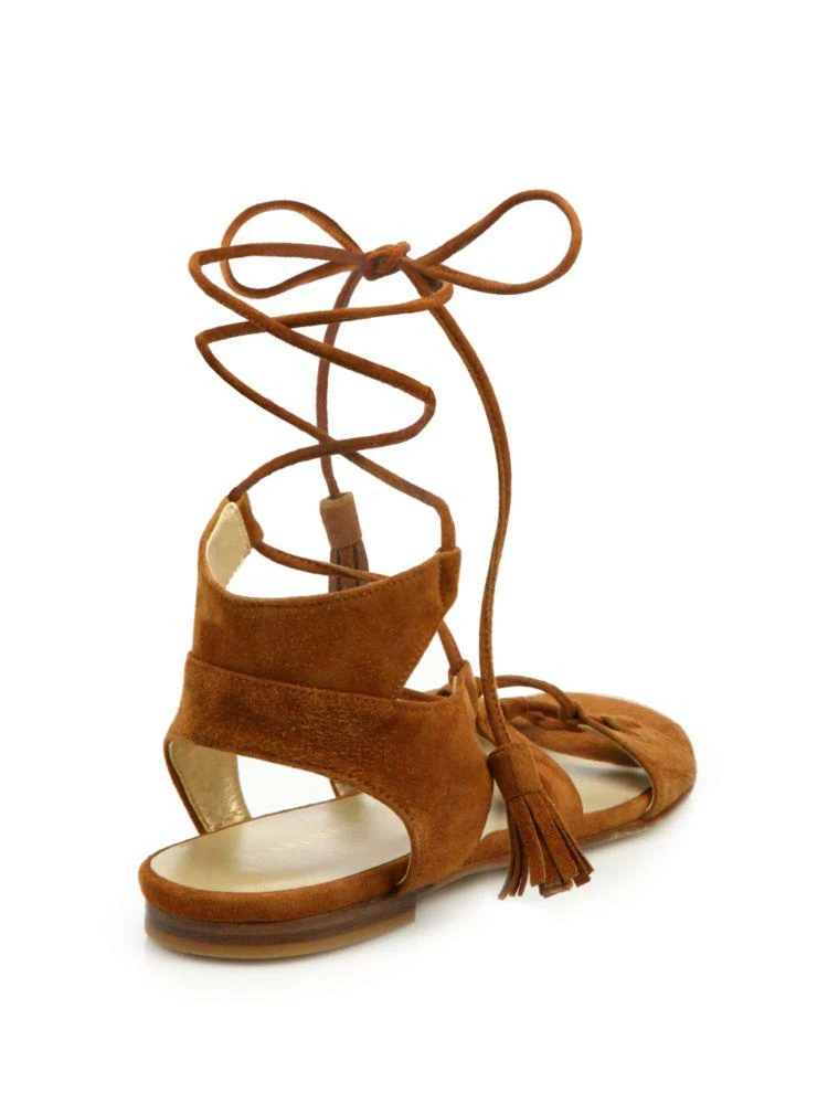 商品Stuart Weitzman|Roman Suede Flat Sandals,价格¥592,第2张图片详细描述