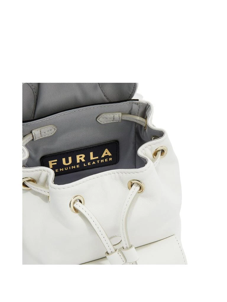 商品Furla|Flow Mini White Leather Backpack,价格¥2560,第3张图片详细描述