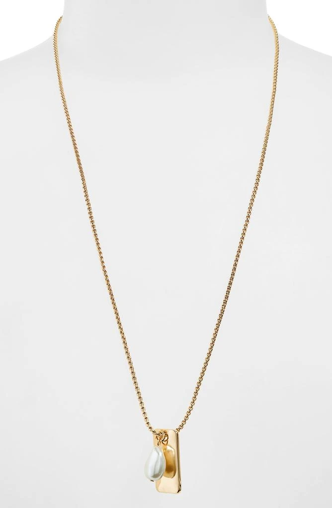 商品Nordstrom|Faux Pearl Pendant Necklace,价格¥85,第2张图片详细描述