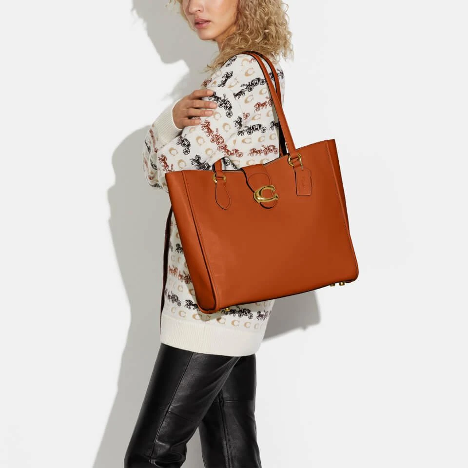 商品Coach|Coach Women's Soft Calf Theo Tote Bag - Canyon,价格¥2932,第2张图片详细描述