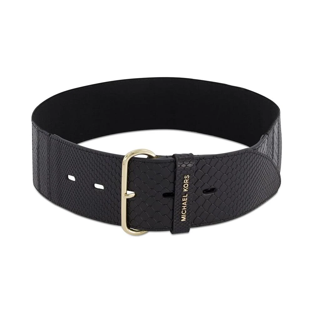 商品Michael Kors|Leather Stretch Faux Snakeskin Belt,价格¥248,第2张图片详细描述