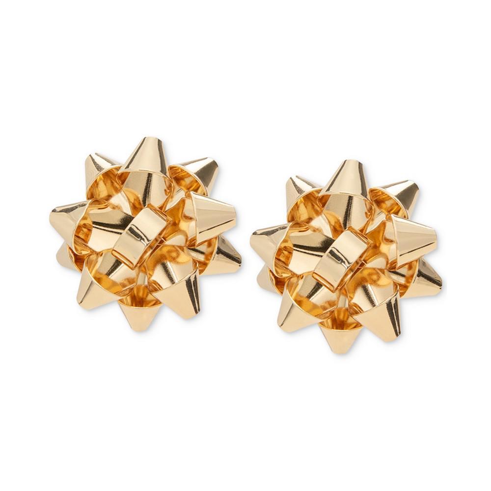 商品Charter Club|Gold-Tone Bow Stud Earrings, Created for Macy's,价格¥44,第1张图片