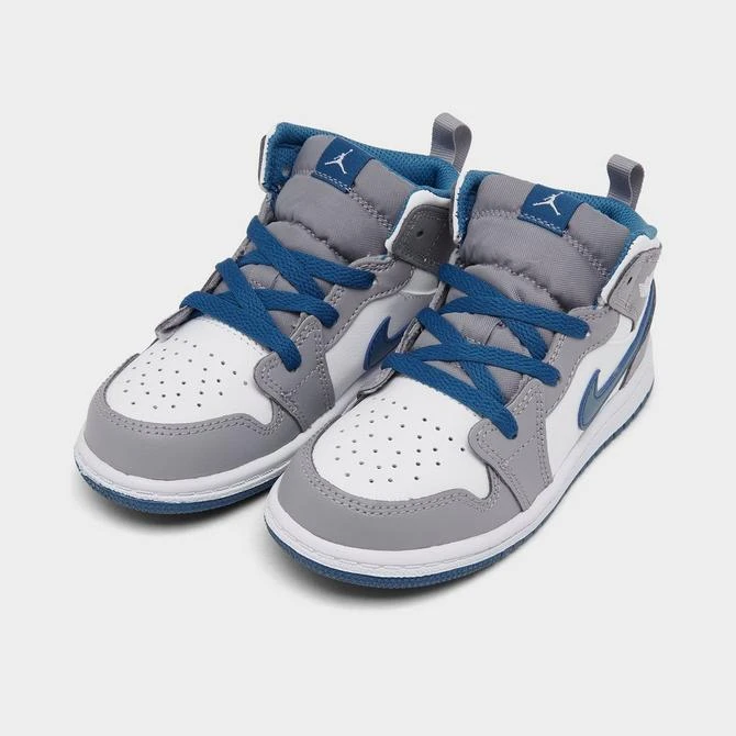 商品Jordan|Kids' Toddler Air Jordan Retro 1 Mid Casual Shoes,价格¥450,第2张图片详细描述