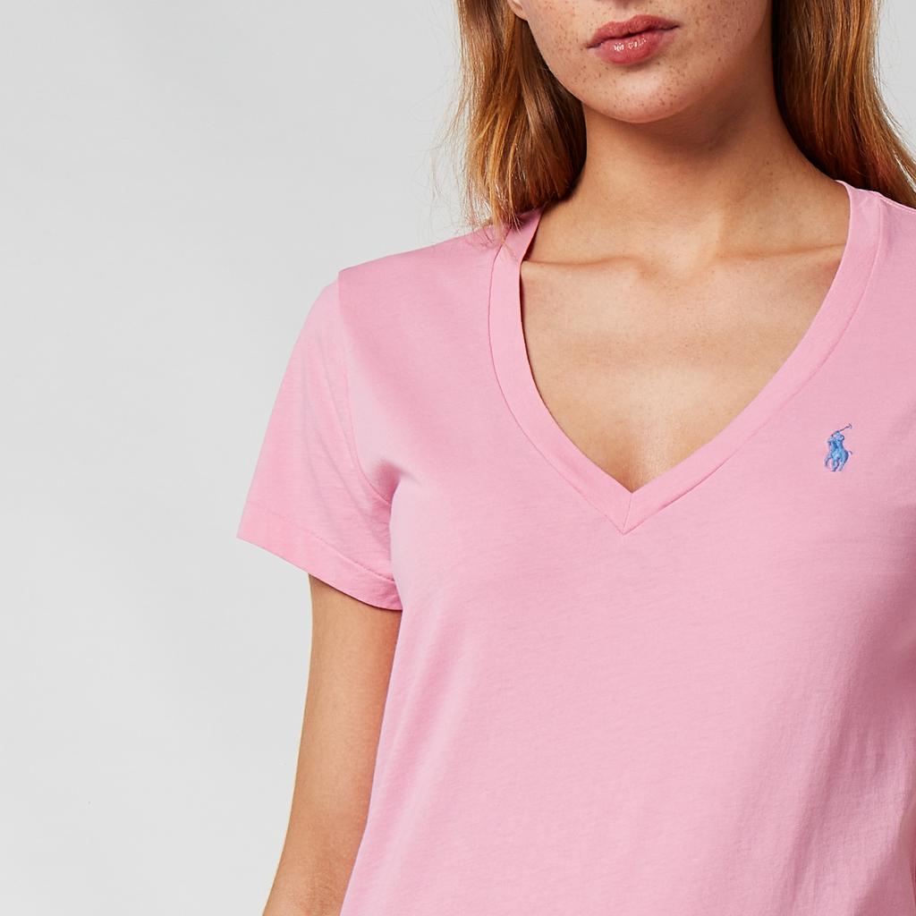 Polo Ralph Lauren Women's Polo Handwriting Logo T-Shirt - Beach Pink商品第4张图片规格展示