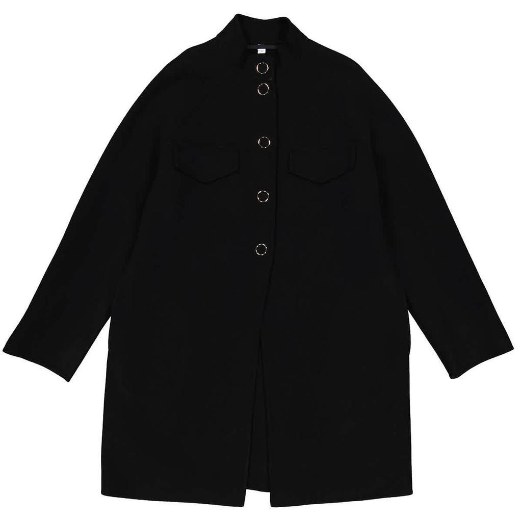 商品Burberry|Black Penitone Wool Cashmere Tailored Single-breasted Coat,价格¥13956,第1张图片