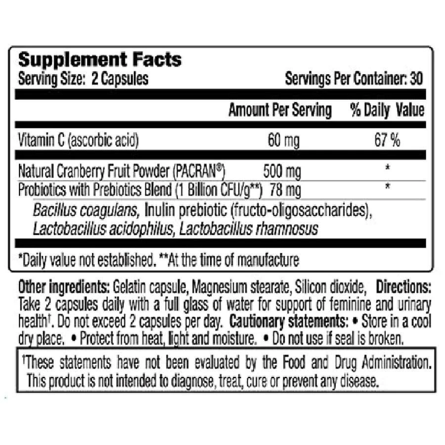 商品VH essentials|Probiotics with Prebiotics and Cranberry Feminine Health Capsules,价格¥74,第4张图片详细描述