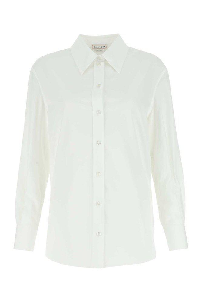 商品Alexander McQueen|Alexander McQueen Long-Sleeved Buttoned Shirt,价格¥3506-¥3510,第1张图片