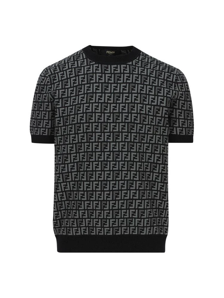 商品Fendi|Fendi FF Jacquard Short Sleeved Jumper,价格¥5209,第1张图片