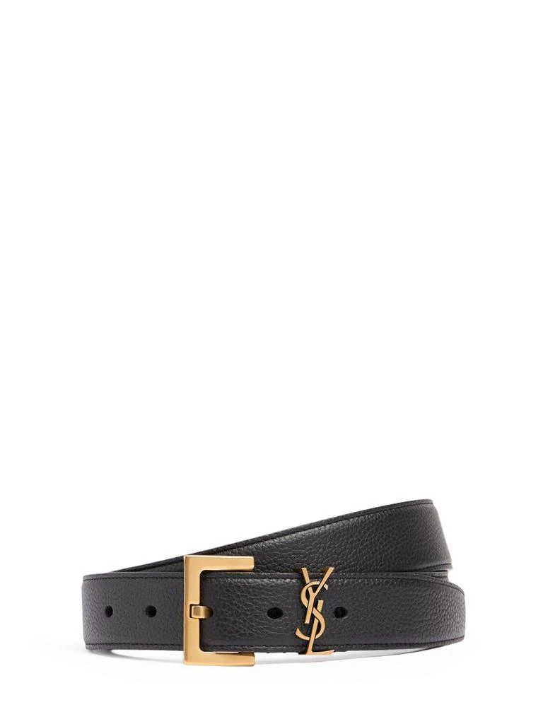 商品Yves Saint Laurent|3cm Ysl Leather Belt,价格¥4411,第1张图片