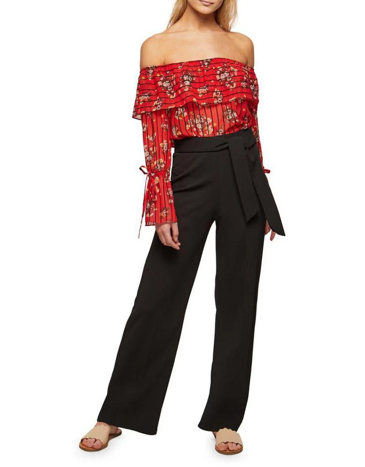 商品Miss Selfridge|Tie Wide-Leg Trousers,价格¥248,第5张图片详细描述
