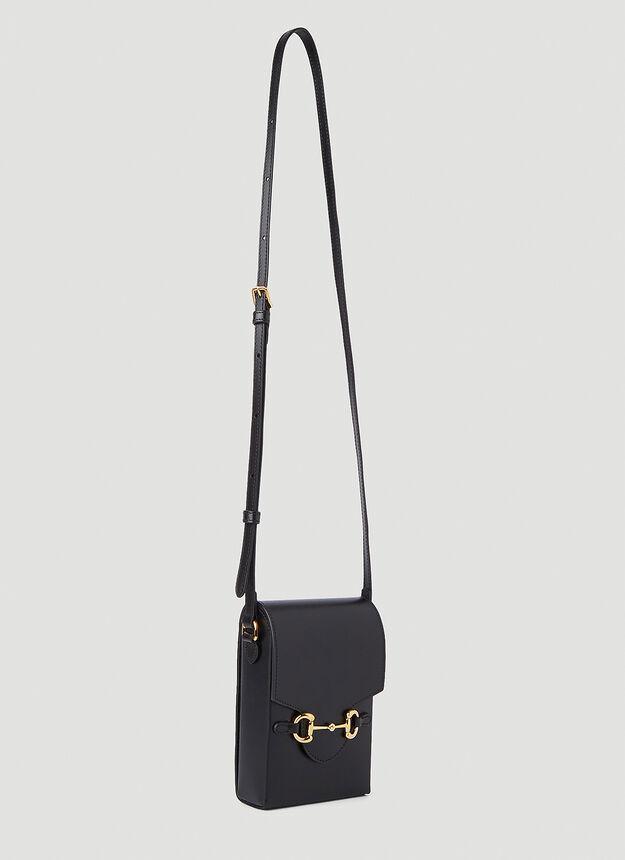 商品Gucci|Horsebit 1955 Mini Crossbody Bag in Black,价格¥7823,第4张图片详细描述