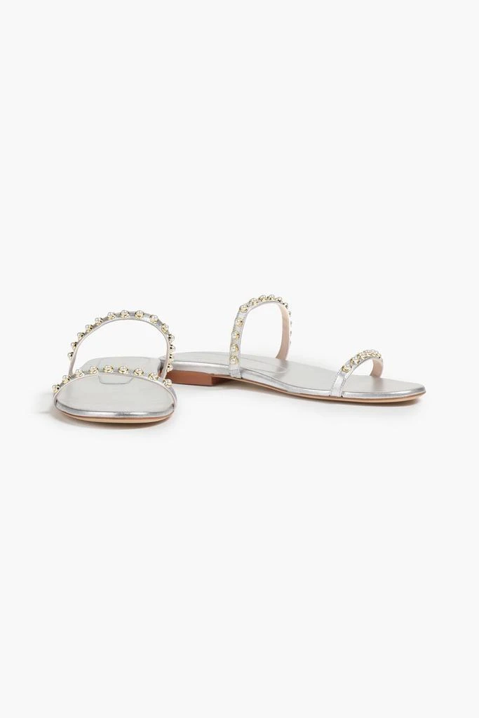 商品Stuart Weitzman|Amelie embellished metallic leather sandals,价格¥1425,第2张图片详细描述