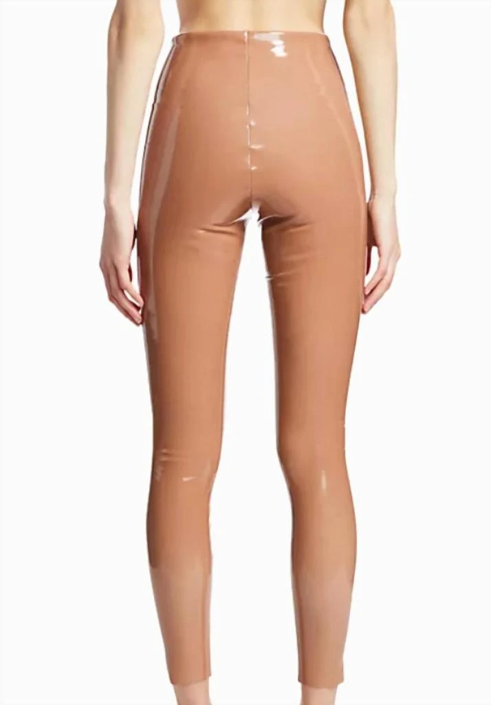 商品Commando|Women's Faux Patent Leather Leggings In Cocoa,价格¥580,第2张图片详细描述