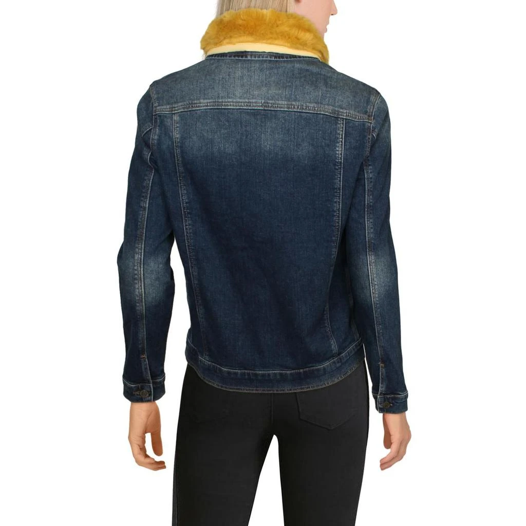 商品Mavi Gold|Mavi Gold Womens Katy Faux Fur Lightweight Denim Jacket,价格¥150,第2张图片详细描述