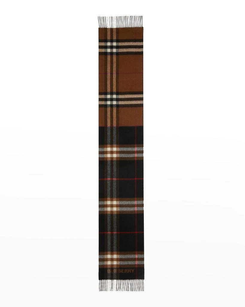 商品Burberry|Men's Cashmere Giant Check Scarf,价格¥2697,第2张图片详细描述