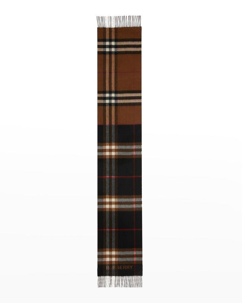 商品Burberry|Men's Cashmere Giant Check Scarf,价格¥4559,第4张图片详细描述