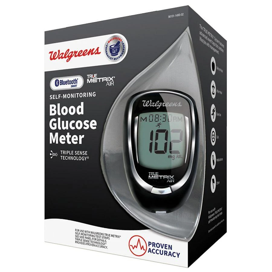 商品Walgreens|True Metrix Air Self-Monitoring Blood Glucose Meter,价格¥183,第2张图片详细描述