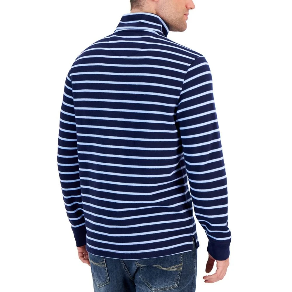 商品Club Room|Men's Classic Fit Striped French Rib Quarter-Zip Sweater, Created for Macy's,价格¥178,第2张图片详细描述