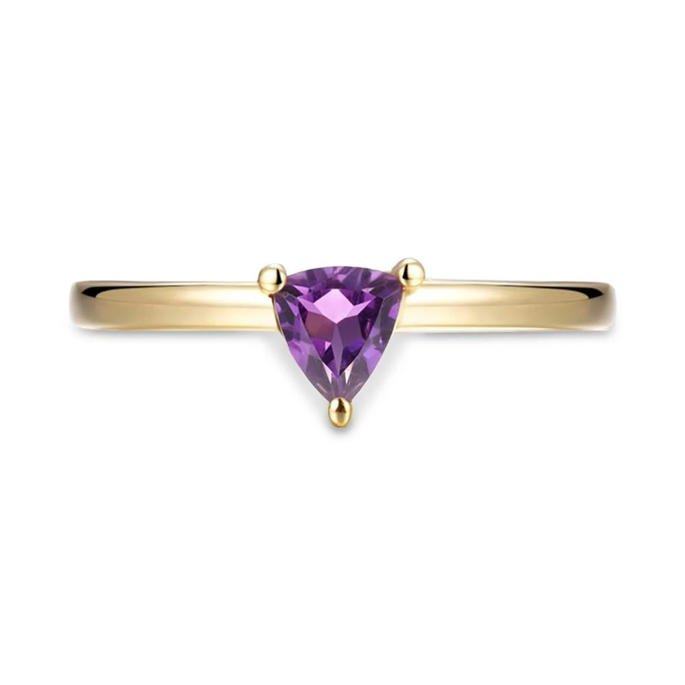 商品Macy's|2-Pc Set Gemstone Trillion Ring & White Topaz Accent Cuff Ring in 14k Gold-Plated Sterling Silver (Also in Sterling Silver),价格¥1779,第3张图片详细描述