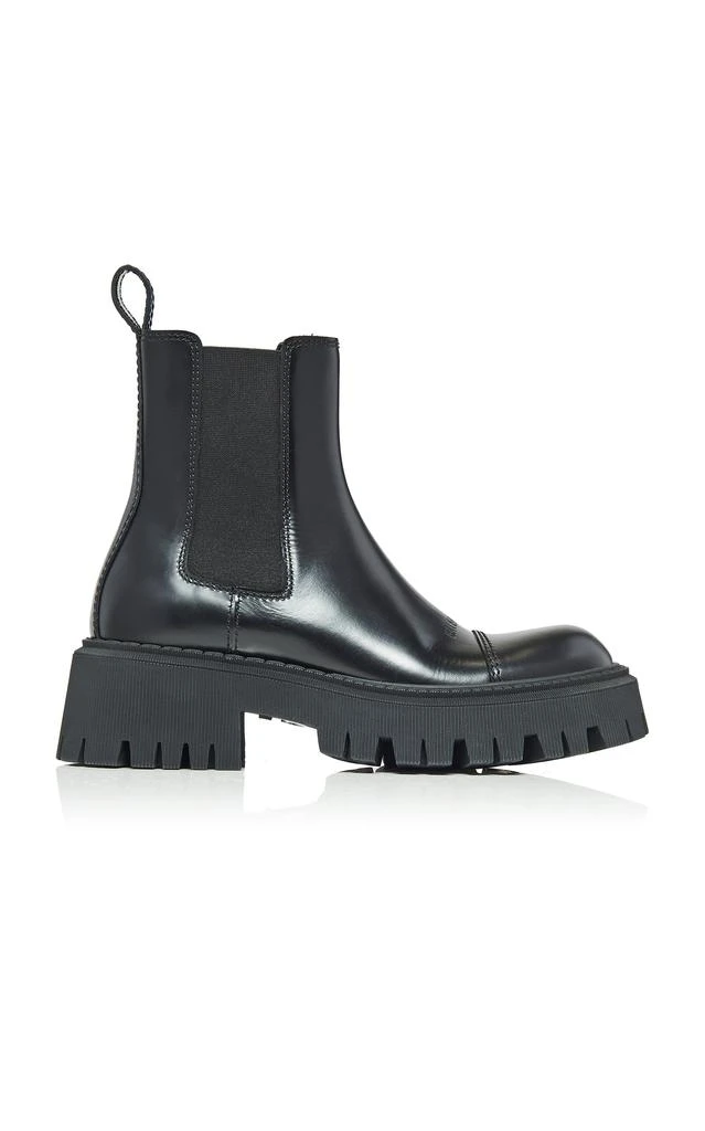 商品Balenciaga|Balenciaga - Women's Tractor Leather Platform Ankle Boots - Black - IT 39 - Moda Operandi,价格¥3659,第1张图片