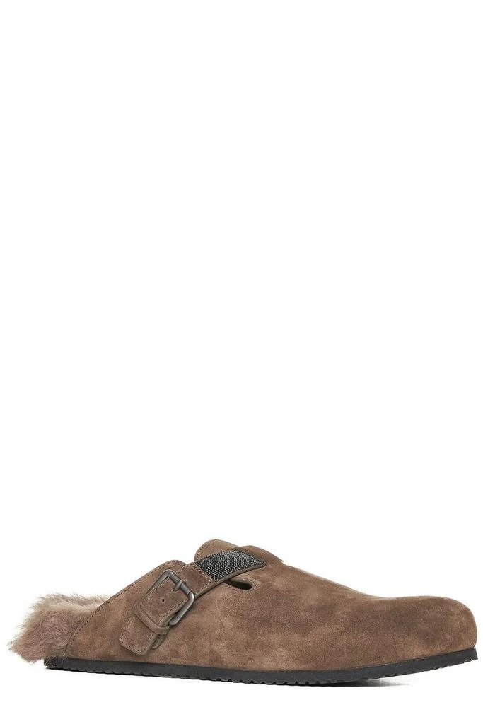 商品Brunello Cucinelli|Brunello Cucinelli Rounded Toe Slip-On Sandals,价格¥5604,第2张图片详细描述