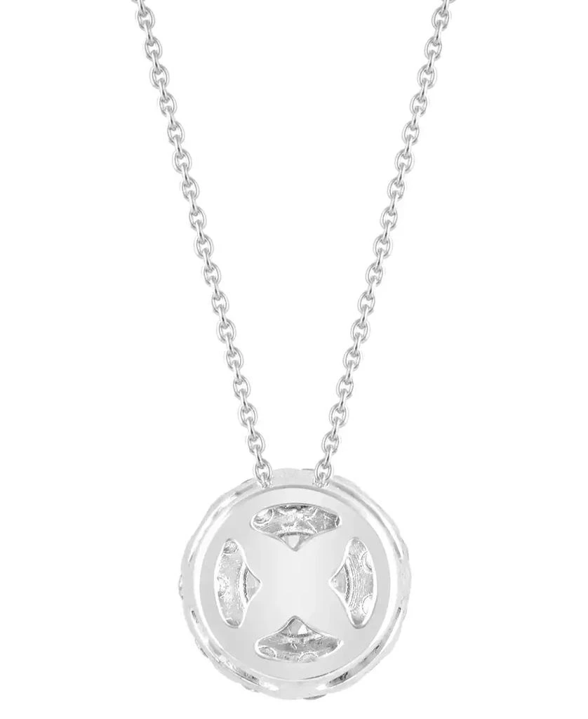 商品Macy's|Diamond Halo 18" Pendant Necklace (1/2 ct. t.w.) in 14k White Gold,价格¥15864,第5张图片详细描述