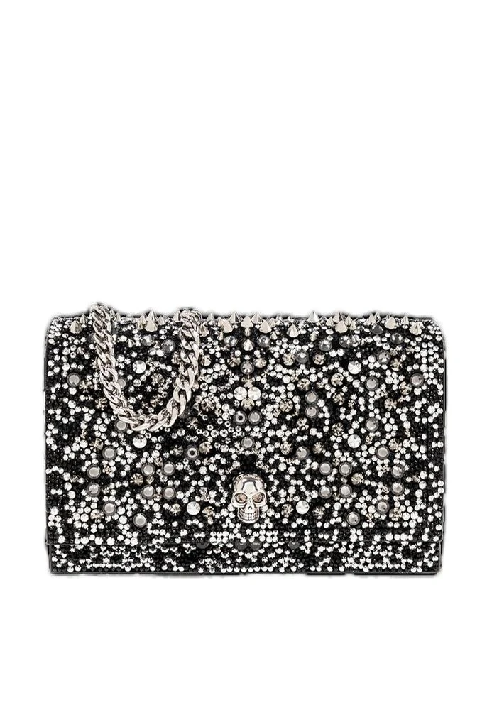 商品Alexander McQueen|Alexander McQueen Studded Chain-Linked Mini Crossbody Bag,价格¥12632,第1张图片