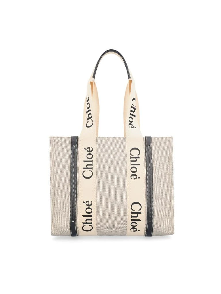商品Chloé|Chloé Woody Logo Printed Medium Tote Bag,价格¥5972,第1张图片