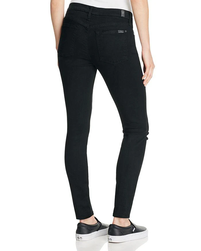 商品7 For All Mankind|b(air) Destroyed Skinny Ankle Jeans in Black,价格¥796,第3张图片详细描述