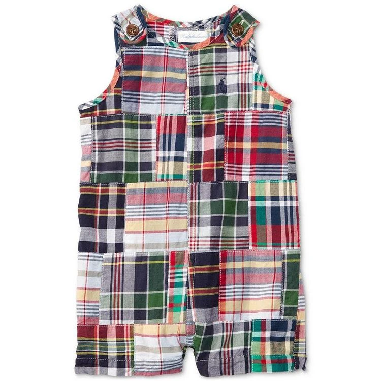 商品Ralph Lauren|Plaid Cotton Shortall, Baby Boys (0-24 months),价格¥178,第1张图片