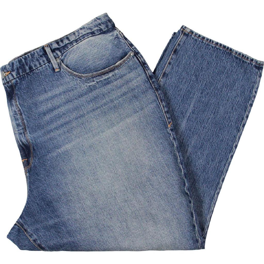 商品Good American|Good American Womens Plus Good Vintage Denim Mid-Rise Cropped Jeans,价格¥298,第1张图片