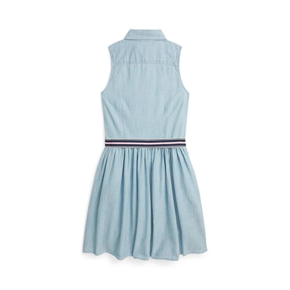 商品Ralph Lauren|Big Girls Belted Cotton Chambray Shirtdress,价格¥218,第2张图片详细描述