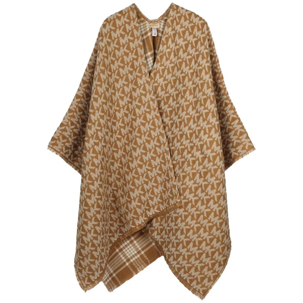 商品Michael Kors|Women's Logo Plaid Reversible Cape Sweater,价格¥441,第1张图片