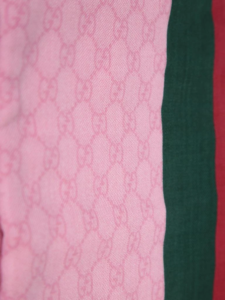 商品Gucci|Gucci GG Monogrammed Web-Stripe Scarf,价格¥3090,第2张图片详细描述