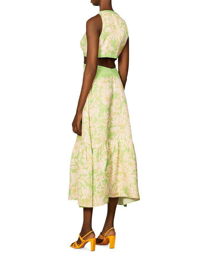商品Sandro|Ludmila Floral Print Midi Dress,价格¥3636,第2张图片详细描述