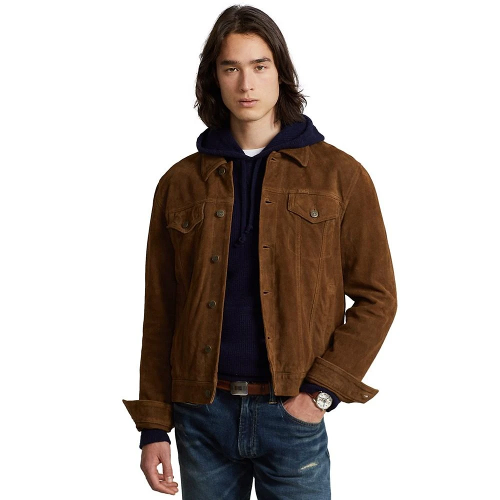 商品Ralph Lauren|Men's Suede Trucker Jacket,价格¥4021,第1张图片