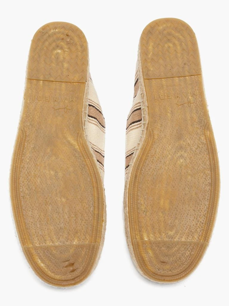 商品MANEBÍ|Hamptons striped-canvas espadrilles,价格¥351,第4张图片详细描述