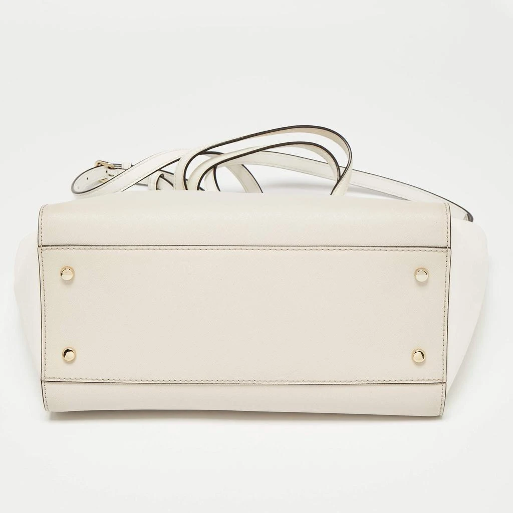 Kate Spade White/Beige Leather Cedar Street Hayden Tote 商品