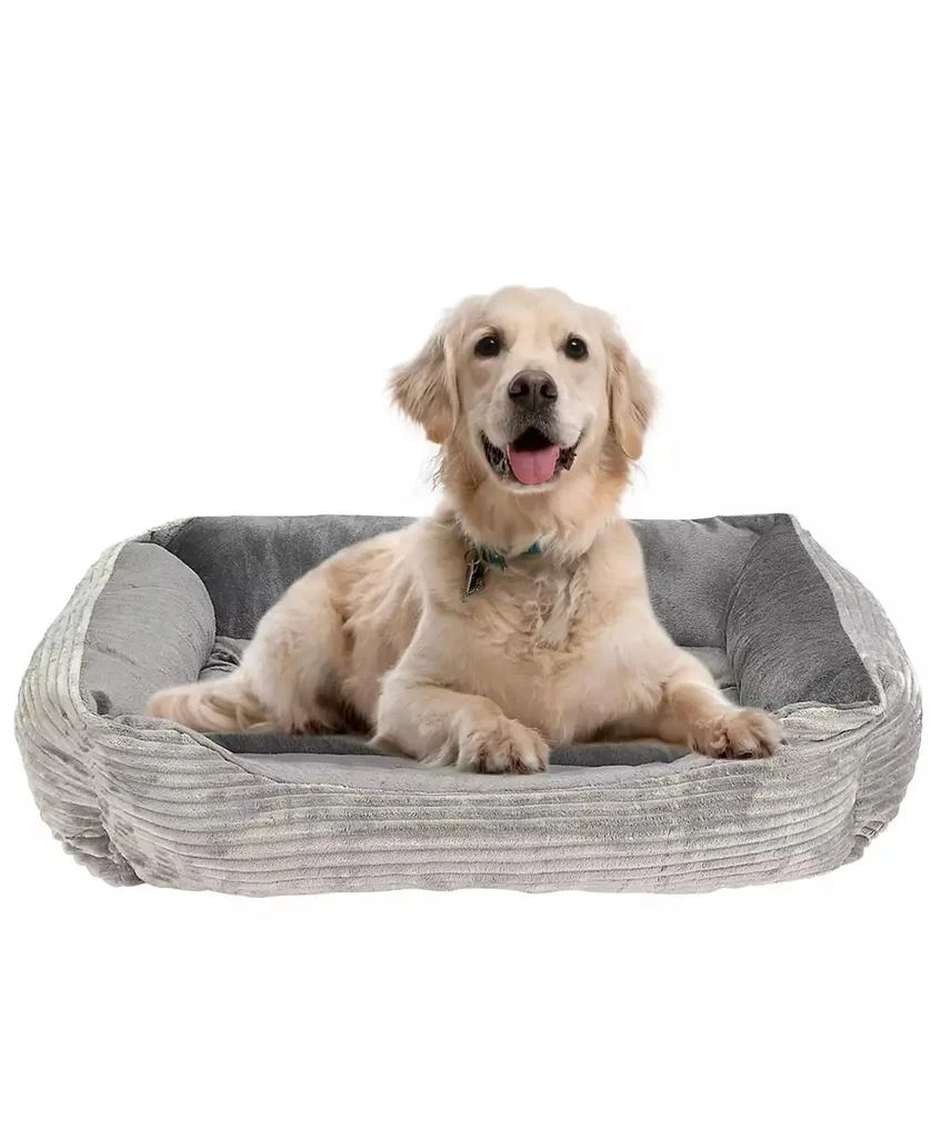 商品Macy's|Happycare Textiles Reversible Rectangle Corduroy Plush Pet Bed Dog Bed,价格¥580,第1张图片