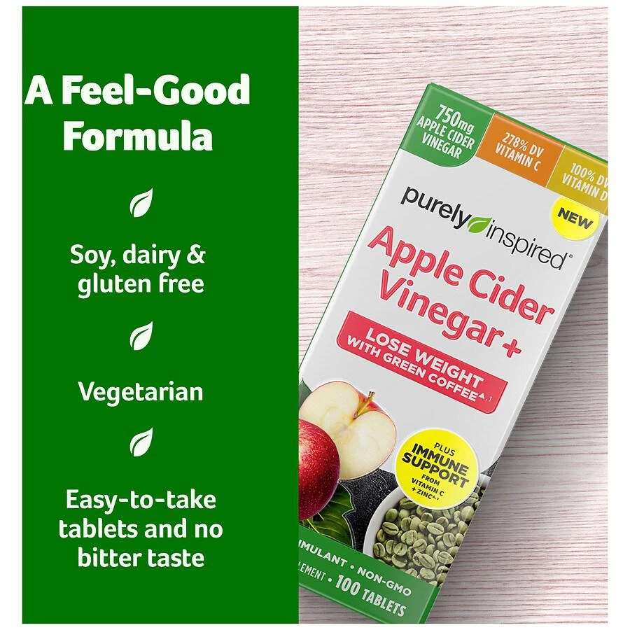 商品Purely Inspired|Apple Cider Vinegar + Immune Support,价格¥119,第4张图片详细描述