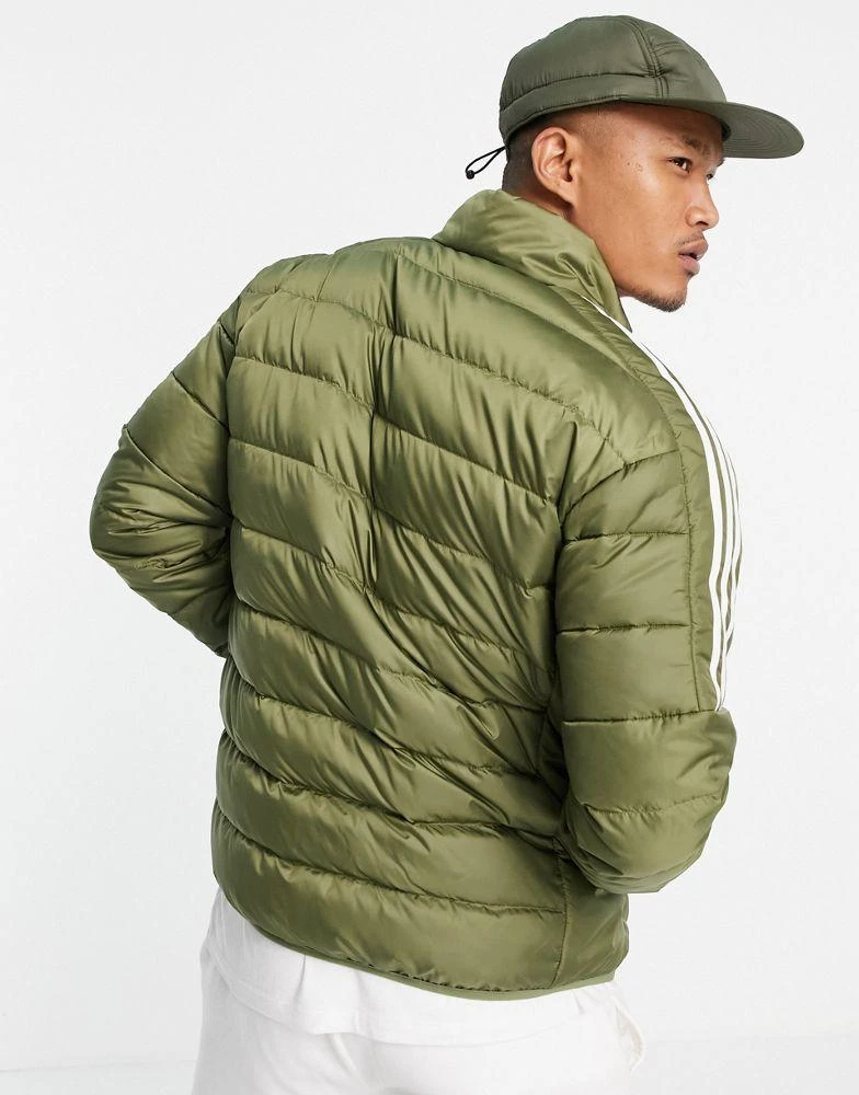 商品Adidas|adidas Outdoor down puffer jacket with three stripes in khaki,价格¥391,第2张图片详细描述