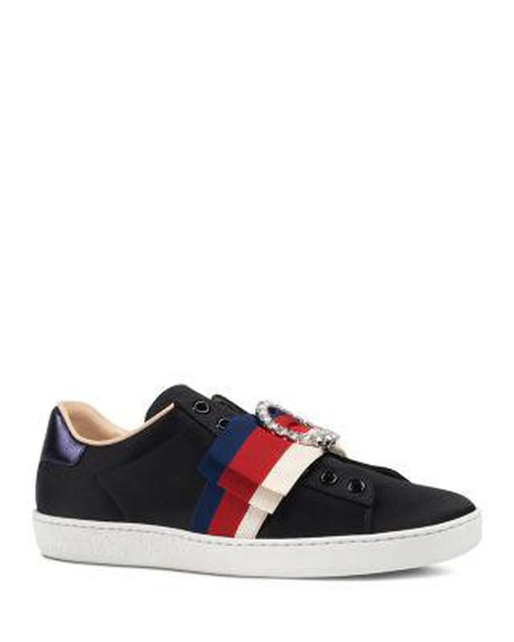 商品Gucci|Women's New Ace Bow Satin Slip-On Sneakers,价格¥5012,第1张图片