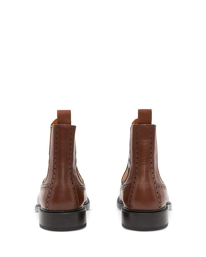 商品Burberry|Men's Tanner Check Pull On Wingtip Chelsea Boots,价格¥3988,第2张图片详细描述