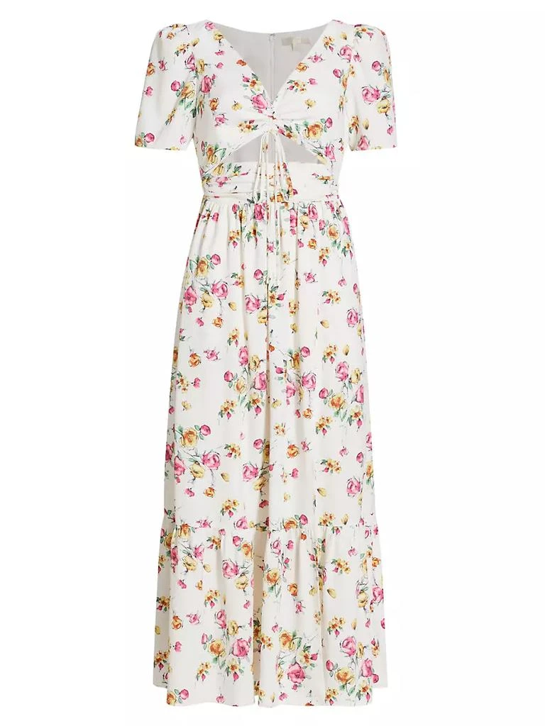 商品Wayf|Floral-Printed Cut-Out Midi-Dress,价格¥510,第1张图片