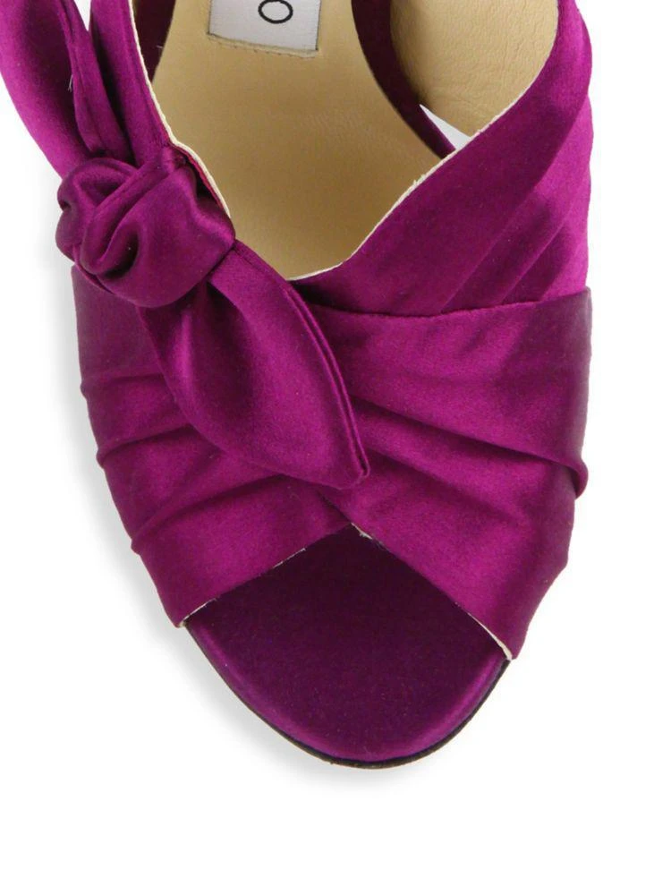 商品Jimmy Choo|Keely Knotted Satin Crisscross Mules,价格¥1734,第3张图片详细描述