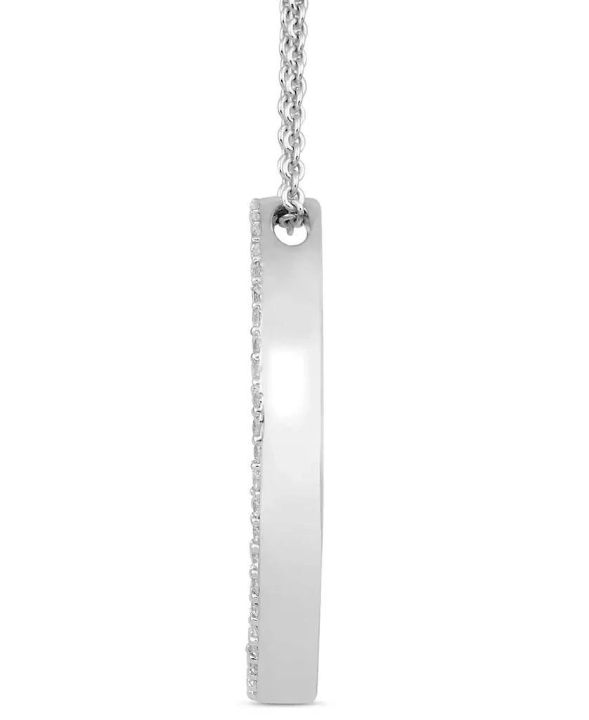 商品Macy's|Diamond Openwork Double Oval 18" Pendant Necklace (1/2 ct. t.w.) in Sterling Silver,价格¥8756,第3张图片详细描述