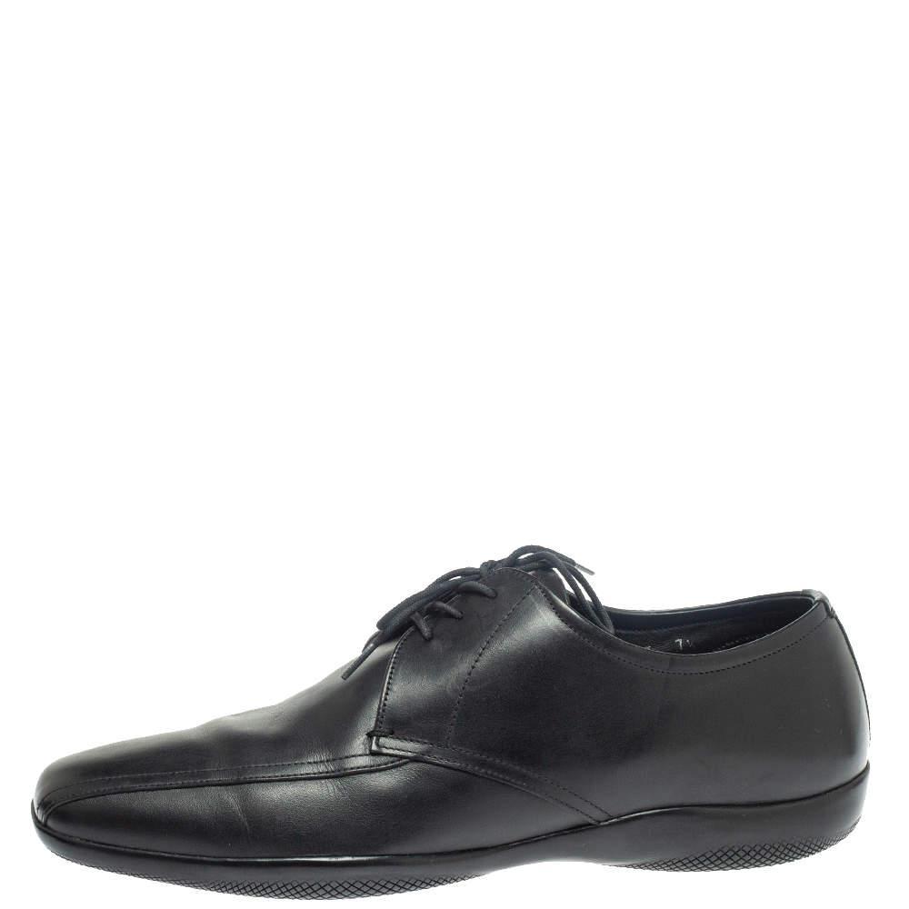 商品[二手商品] Prada|Prada Sports Black Leather Lace Up Derby Size 41.5,价格¥1851,第4张图片详细描述